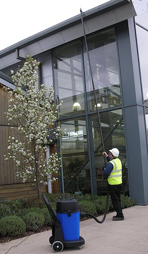 Vacuum cleaning gutters for commercial customers in Tonbridge and Hildenborough